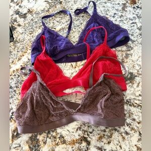 Express Intimates Bralettes. Set of 3. Like New